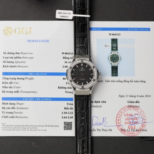 Best Fake Hublot Replica 1:1 Watch Classic Fusion Black Moissanite Diamonds Factory HB 42mm - Top Watch