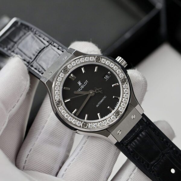 Best Fake Hublot Replica 1:1 Watch Classic Fusion Black Moissanite Diamonds Factory HB 42mm - Top Watch - Image 3