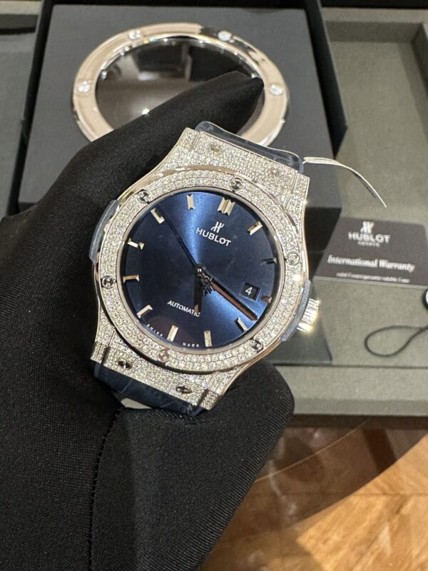 Replica Hublot Replica 11 Watch Classic Fusion Blue Moissanite Diamond 42mm - Top Watch - Image 3