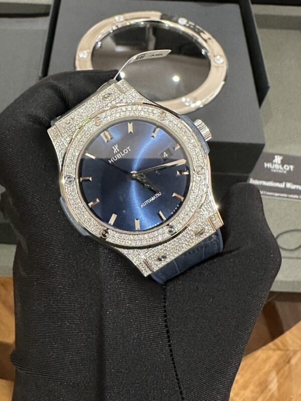 Replica Hublot Replica 11 Watch Classic Fusion Blue Moissanite Diamond 42mm - Top Watch - Image 4