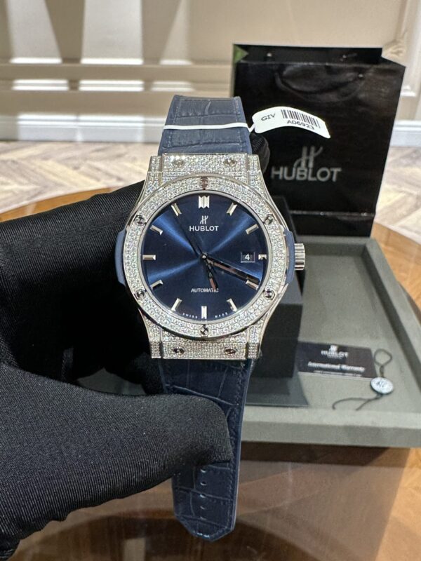 Replica Hublot Replica 11 Watch Classic Fusion Blue Moissanite Diamond 42mm - Top Watch - Image 5