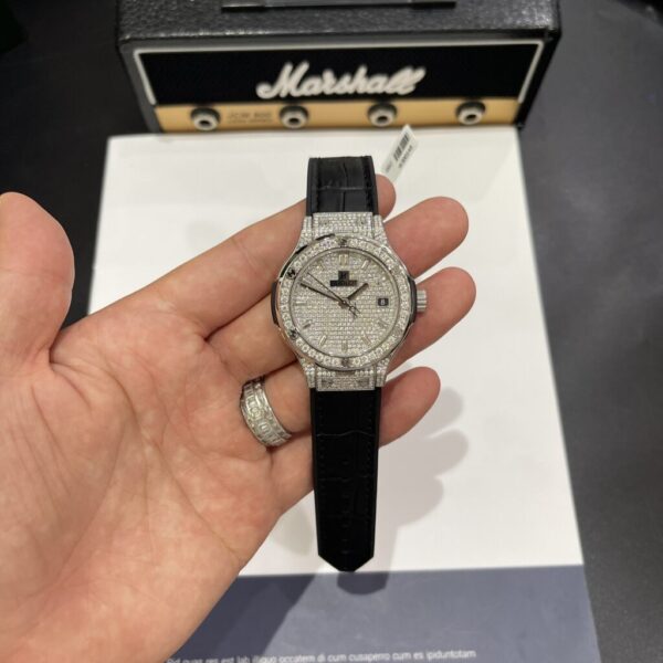 Swiss 1:1 Hublot Replica 11 Watch Classic Fusion Full Diamond Moissanite 38mm - Top Watch - Image 2