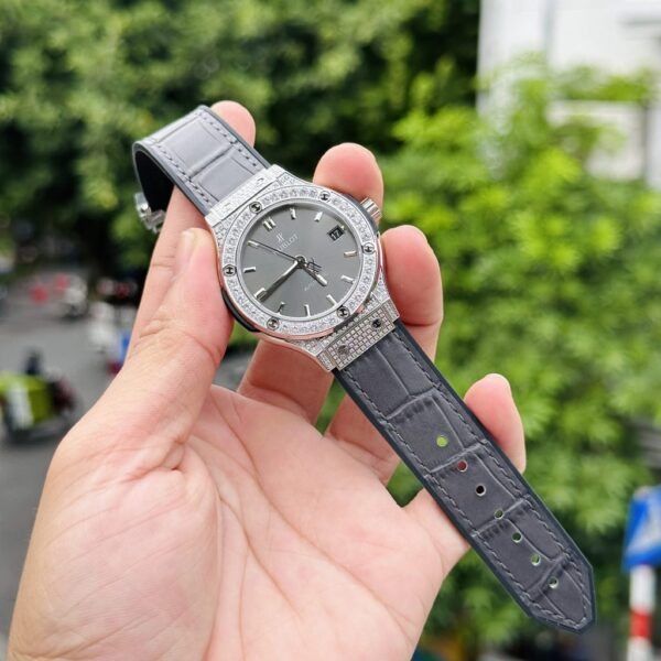 Swiss 1:1 Hublot Replica 1:1 Watch Classic Fusion Grey Stone Dial HB Factory 38mm - Top Watch - Image 2