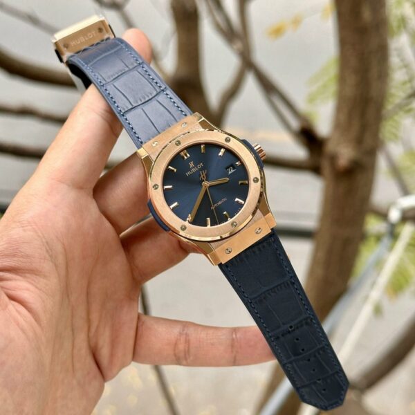 Swiss 1:1 Hublot Replica 1:1 Watch Classic Fusion King Gold Blue Dial JJF Factory 42mm - Top Watch
