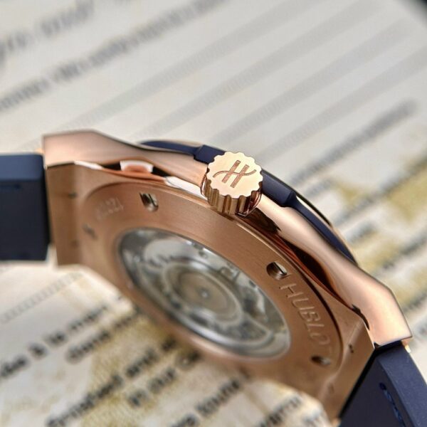 Swiss 1:1 Hublot Replica 1:1 Watch Classic Fusion King Gold Blue Dial JJF Factory 42mm - Top Watch - Image 4