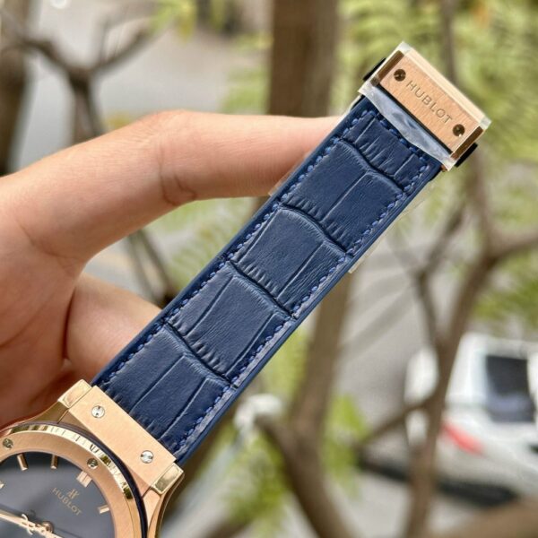 Swiss 1:1 Hublot Replica 1:1 Watch Classic Fusion King Gold Blue Dial JJF Factory 42mm - Top Watch - Image 5