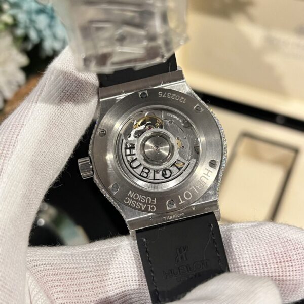 Best Fake Hublot Replica 1:1 Watch Classic Fusion Skull Full Diamond Moissanite 42mm - Top Watch - Image 6