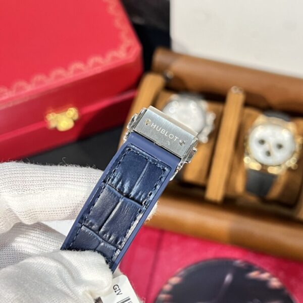 Swiss 1:1 Hublot Replica 11 Watch Classic Fusion Titanium Blue Dial With Moissanite Case 38mm - Top Watch - 图片 7