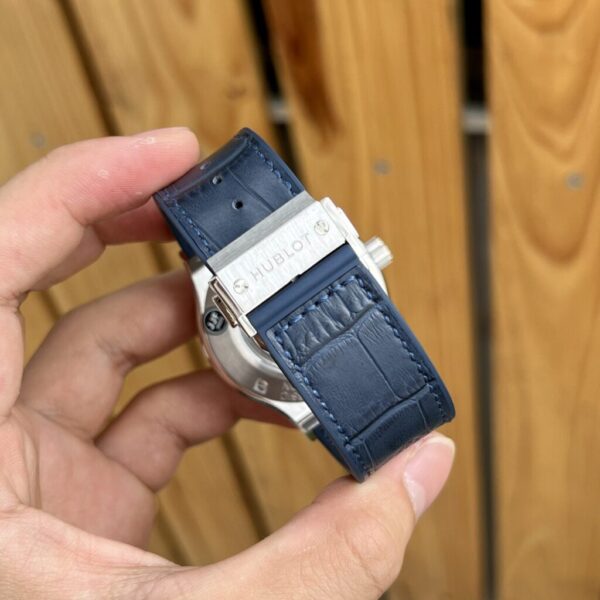 Best Fake Hublot Replica 1:1 Watch Classic Fusion Titanium Blue Leather Strap JJF 42mm - Top Watch - Image 6