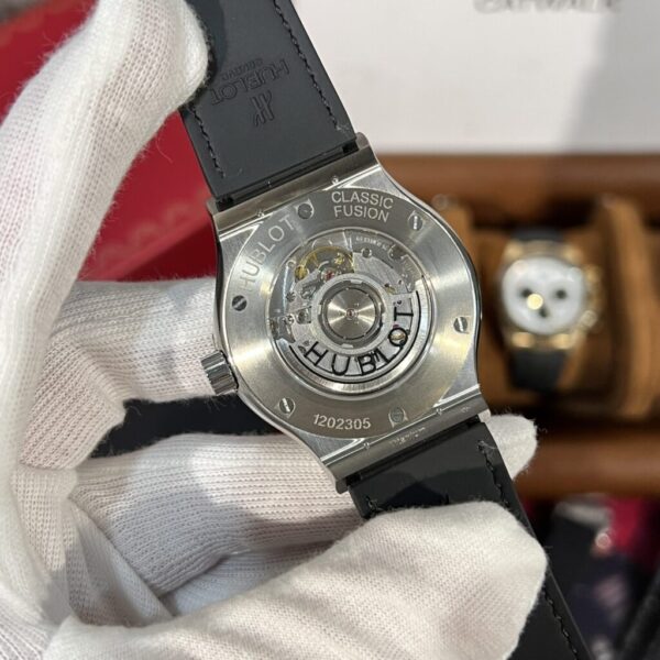 Swiss 1:1 Hublot Replica 11 Watch Classic Fusion Titanium Green Dial With Moissanite Bezel 42mm - Top Watch - Image 6