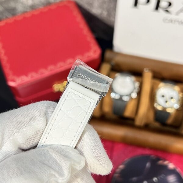 Swiss 1:1 Hublot Replica 11 Watch Classic Fusion Titanium White Dial Full Moissanite Case 38mm - Top Watch - Image 5