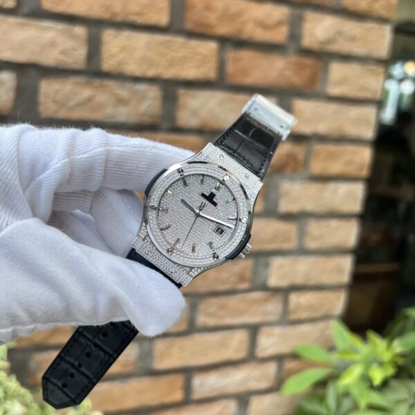 Replica Hublot Replica 1:1 Watch Classic Fusion Titanium With Full Diamond 42mm - Top Watch - Image 2