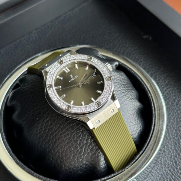Best Fake Hublot Replica 1:1 Watch Classic Fusion Women's Green With Diamond 33mm - Top Watch - Image 2