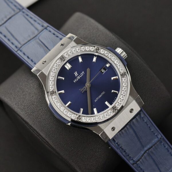 Replica Hublot Replica 1:1 Watch Face Blue Diamond Moissanite APS Factory 42mm - Top Watch - Image 3