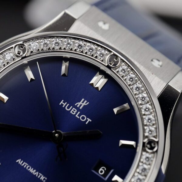 Replica Hublot Replica 1:1 Watch Face Blue Diamond Moissanite APS Factory 42mm - Top Watch - Image 6