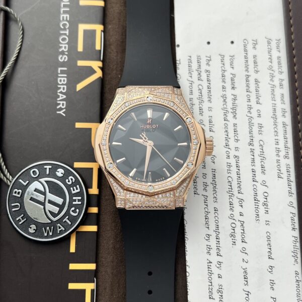Replica Hublot Replica 1:1 Watch Orlinski King Gold Full Diamonds Black 40mm - Top Watch