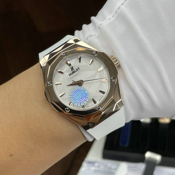 Swiss 1:1 Hublot Replica 1:1 Watch Orlinski King Gold White Rubber Strap APS 40mm - Top Watch - Image 6