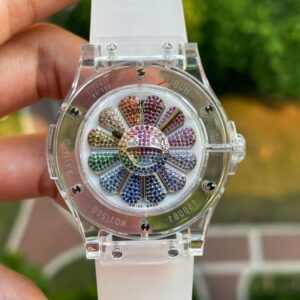 Best Fake Hublot Replica 1:1 Watch Takashi Murakami Transparent Case Rubber Strap 42mm - Top Watch
