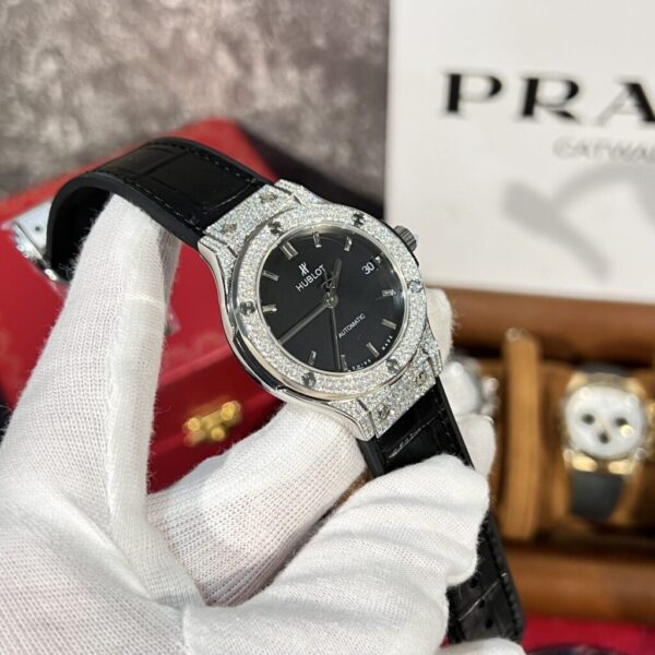Best Fake Hublot Replica 11 With Classic Fusion Titanium Black Dial With Moissanite Case 38mm - Top Watch - Image 2