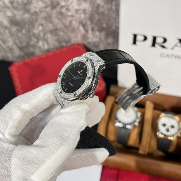 Best Fake Hublot Replica 11 With Classic Fusion Titanium Black Dial With Moissanite Case 38mm - Top Watch - Image 3