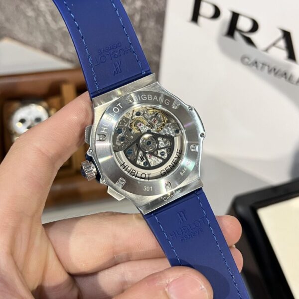 Replica Hublot Replica Watch Big Bang Chronograph With Diamonds Bezel Blue Dial HB Factory 44mm - Top Watch - Image 5