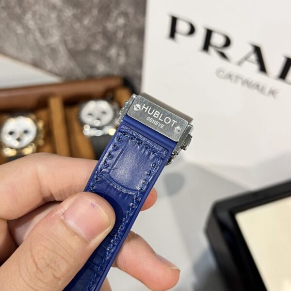 Replica Hublot Replica Watch Big Bang Chronograph With Diamonds Bezel Blue Dial HB Factory 44mm - Top Watch - Image 6