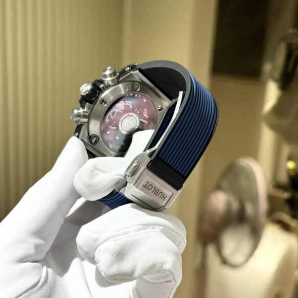 Best Fake Hublot Replica Watch Big Bang Unico Blue Rubber Strap Factory BBF 44mm - Top Watch - Image 4