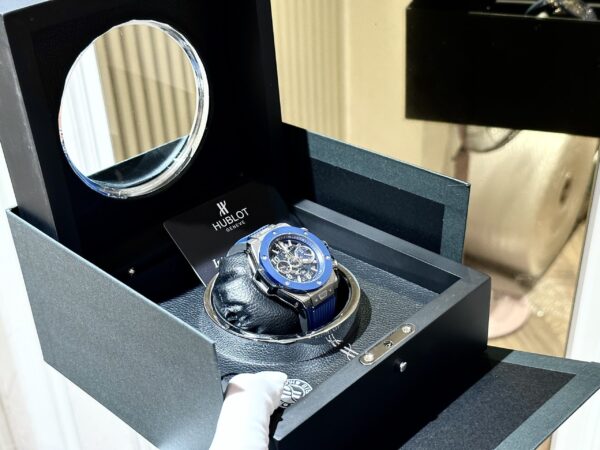 Best Fake Hublot Replica Watch Big Bang Unico Blue Rubber Strap Factory BBF 44mm - Top Watch - Image 6