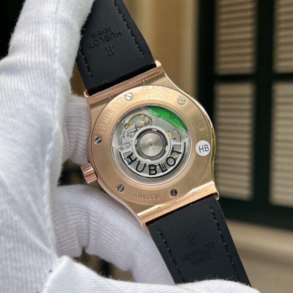 Swiss 1:1 Hublot Replica Watch Classic Fusion King Gold Black Dial With Diamond Bezel 42mm - Top Watch - Image 5