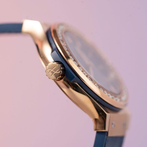 Swiss 1:1 Hublot Replica Watch Classic Fusion King Gold Blue Dial Moissanite Diamond Bezel 38mm - Top Watch - Image 7