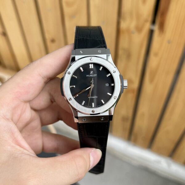 Best Fake Hublot Replica Watch Classic Fusion Titanium Black Leather Strap JJF 2023 42mm - Top Watch