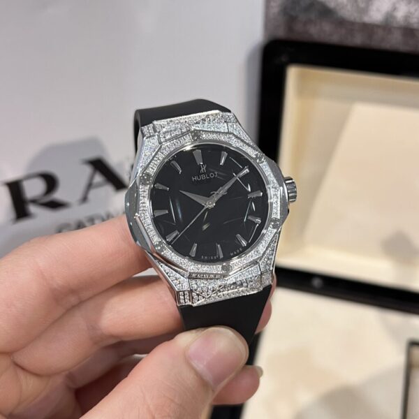 Best Fake Hublot Replica Watch Orlinski Full Diamond Case Black Dial HBF 40mm - Top Watch - 图片 2