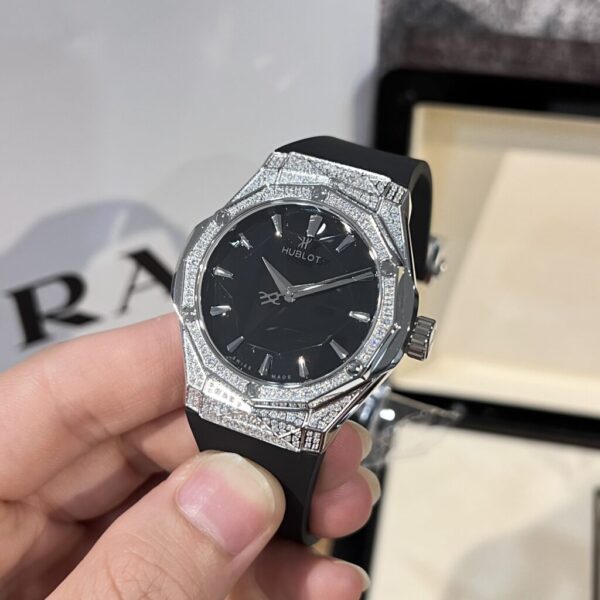 Best Fake Hublot Replica Watch Orlinski Full Diamond Case Black Dial HBF 40mm - Top Watch - 图片 3