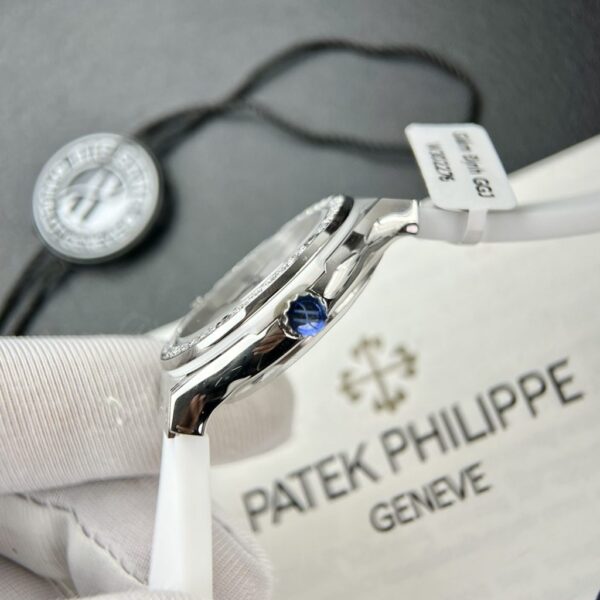 Swiss 1:1 Hublot Replica Watch Women's White Rubber Strap With Moissanite Diamonds 33mm - Top Watch - Image 6