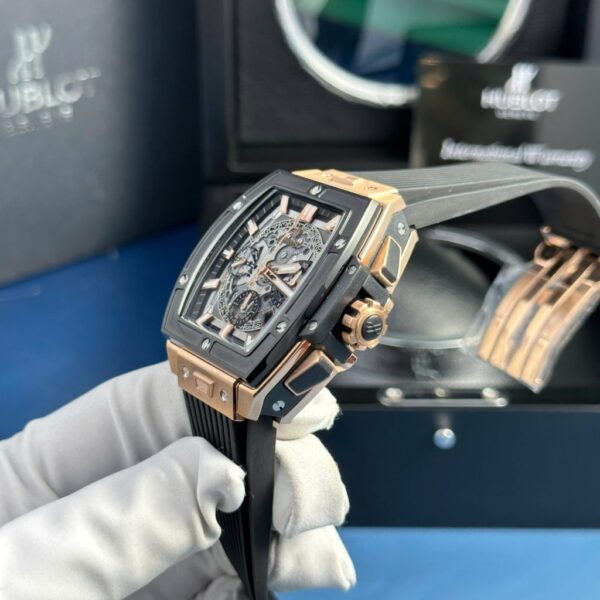 Best Fake Hublot Spirit Of Big Bang King Gold Replica Watch Rubber Strap 42mm - Top Watch - Image 3