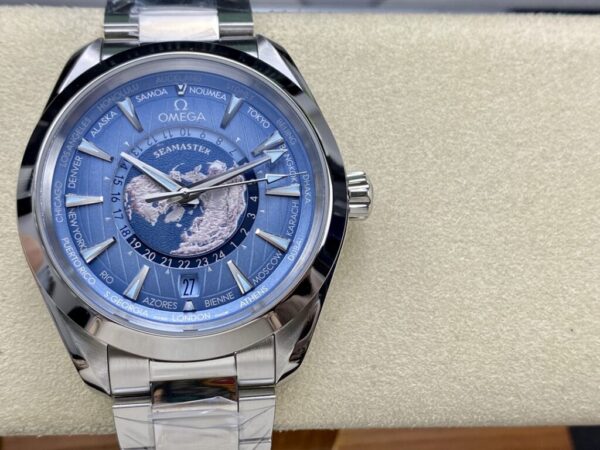 Replica Omega Replica 11 Watch Aqua Terra Worldtimer Steel Strap Factory VS 43mm - Top Watch - Image 2