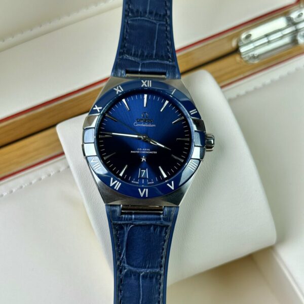 Best Fake Omega Replica 1:1 Watch Constellation Blue Leather Strap VS Factory 41mm - Top Watch