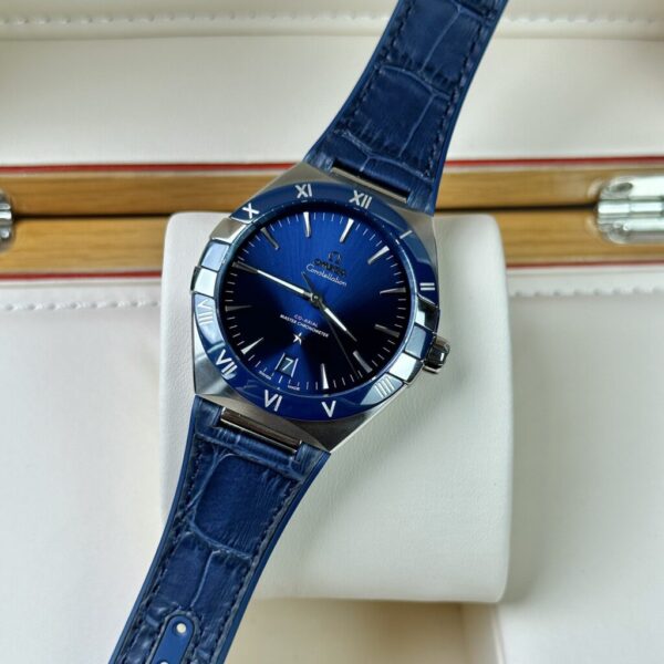 Best Fake Omega Replica 1:1 Watch Constellation Blue Leather Strap VS Factory 41mm - Top Watch - 图片 3