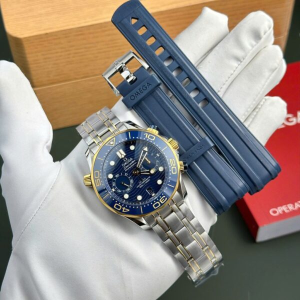 Swiss 1:1 Omega Seamaster Diver 300M Chronograph Replica 11 Watch Dial Blue N1 Factory 44mm - Top Watch