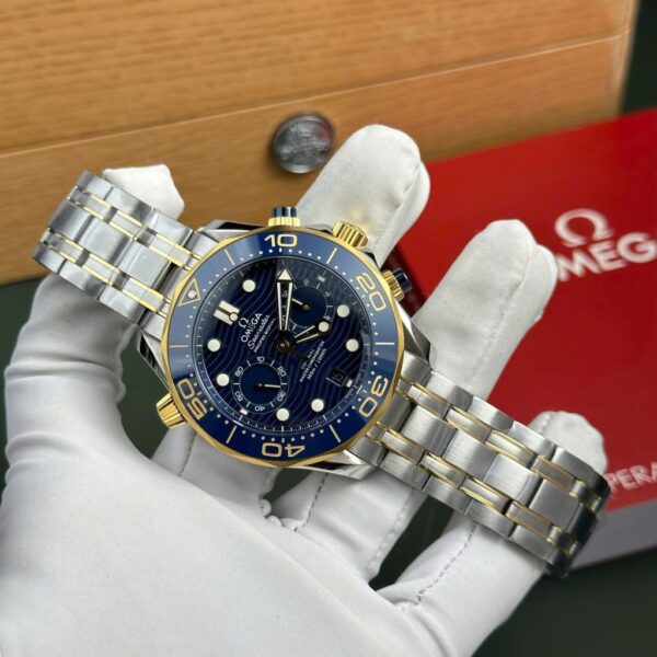 Swiss 1:1 Omega Seamaster Diver 300M Chronograph Replica 11 Watch Dial Blue N1 Factory 44mm - Top Watch - Image 2