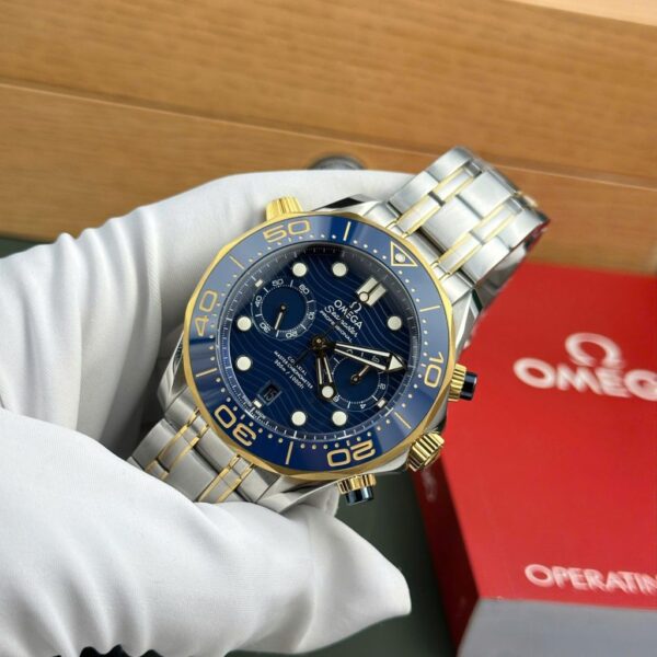 Swiss 1:1 Omega Seamaster Diver 300M Chronograph Replica 11 Watch Dial Blue N1 Factory 44mm - Top Watch - Image 3