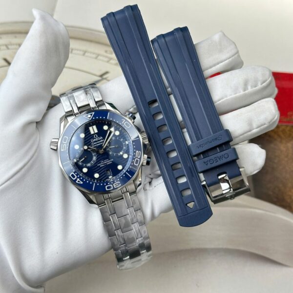 Swiss 1:1 Omega Seamaster Diver 300M Chronograph Replica Watch Dial Blue N1 Factory 44mm - Top Watch