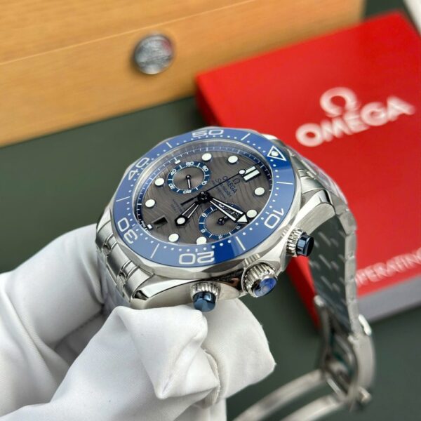 Swiss 1:1 Omega Seamaster Diver 300M Chronograph Replica Watches Dial Gray N1 Factory 44mm - Top Watch - Image 4