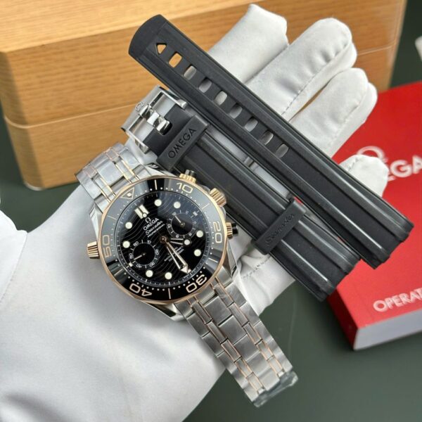 Best Fake Omega Seamaster Diver 300M Chronograph Replica Watches Black Dial N1 Factory 44mm - Top Watch