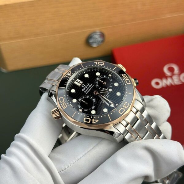 Best Fake Omega Seamaster Diver 300M Chronograph Replica Watches Black Dial N1 Factory 44mm - Top Watch - Image 5