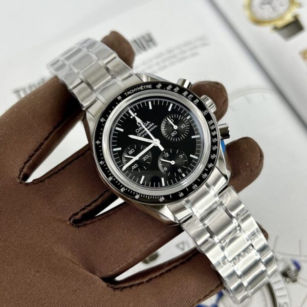Best Fake Omega SpeedMaster Moonwatch Chronograph Replica 11 Watches Black Dial 42mm - Top Watch - Image 2