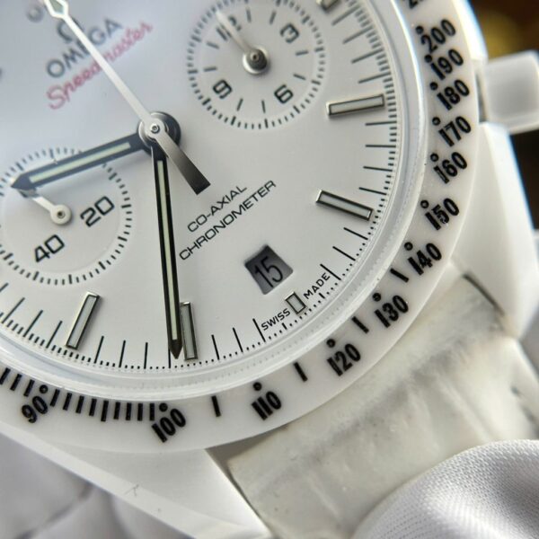 Swiss 1:1 Omega Speedmaster White Ceramic Replica Watch Best Fake Quality N1 Factory 44mm - Top Watch - Image 7