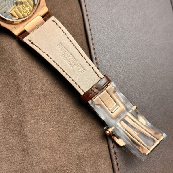 Swiss 1:1 Patek Philippe 5724R Replica Watch Gray Dial Leather Strap Factory GR 40mm - Top Watch - Image 8