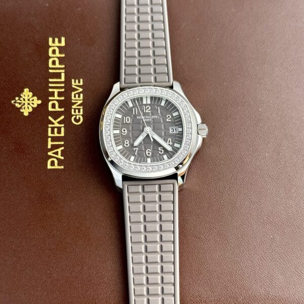 Swiss 1:1 Patek Philippe Aquanaut 5067 Replica 1:1 Watch Gray With Diamonds Bezel PPF 35.6mm - Top Watch
