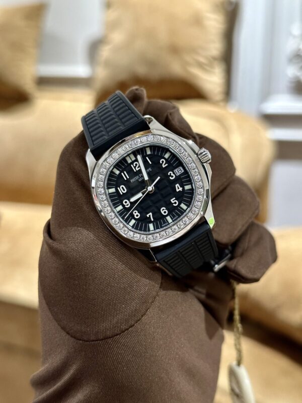 Swiss 1:1 Patek Philippe Aquanaut 5067 Women's Black With Diamond Bezel Replica 1:1 Watch PPF 35.6mm - Top Watch - Image 2
